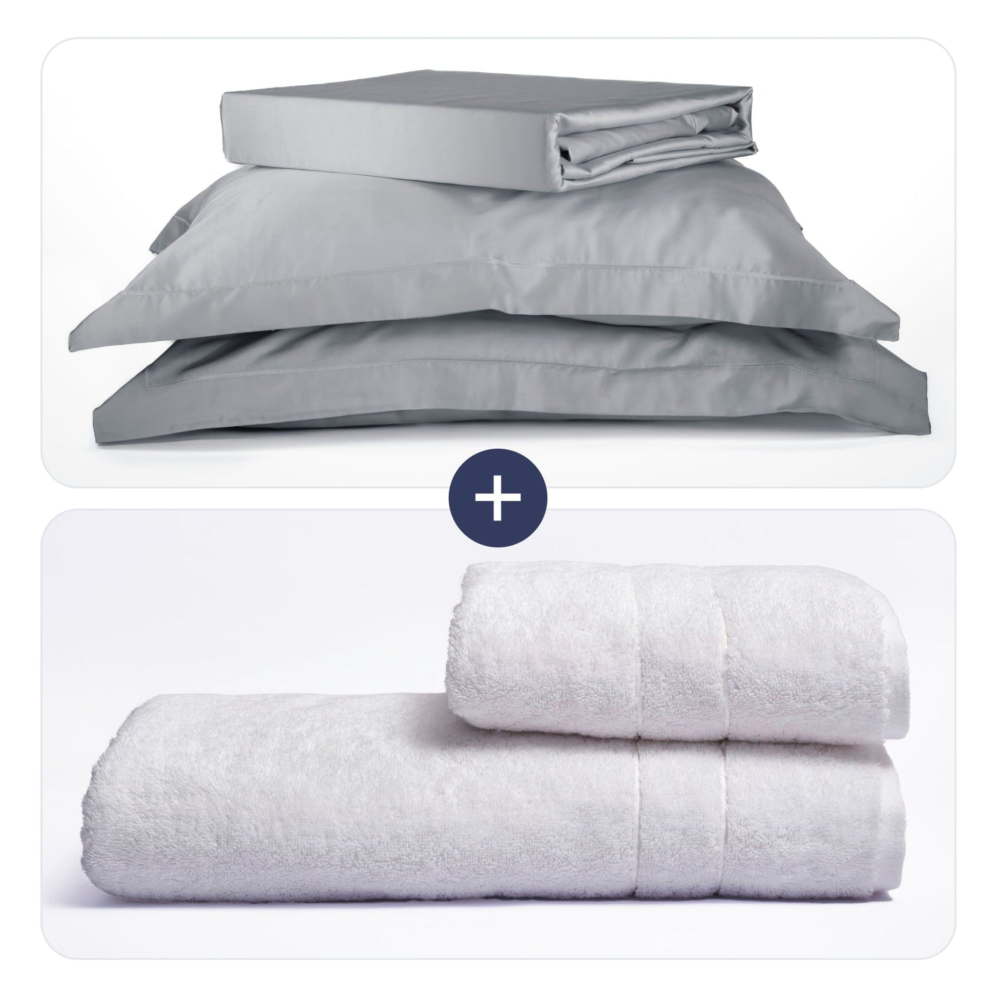 Lençol Light Gray + Toalha White