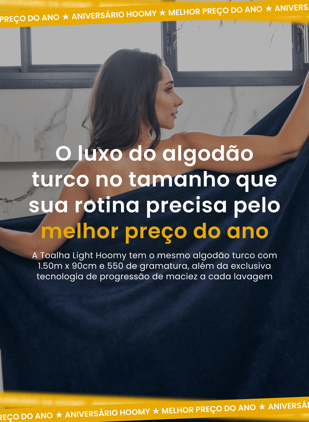 Jogo de Toalha Light - 100% Algodão Turco
