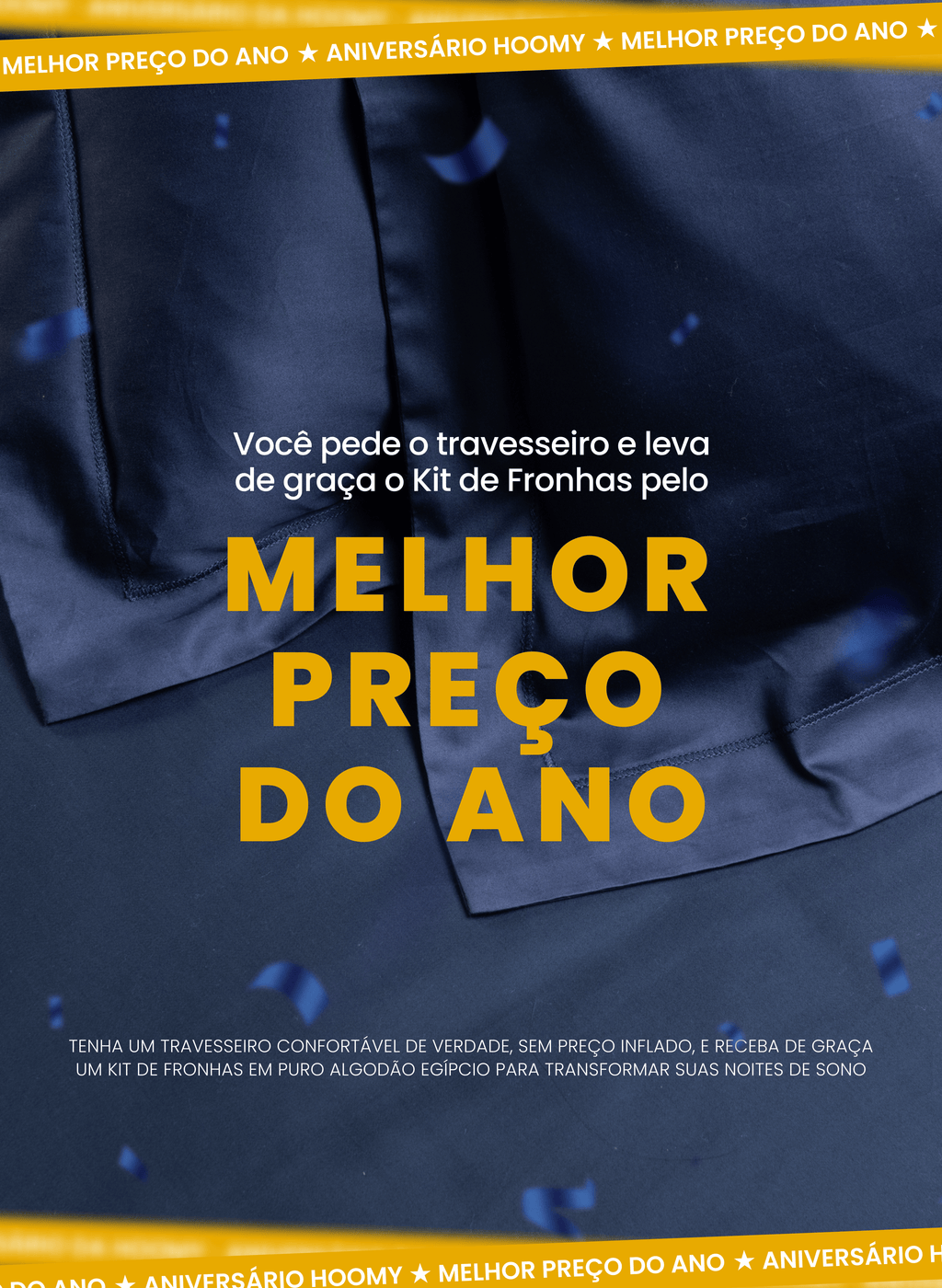Travesseiro Comfort + Kit de Fronhas Grátis