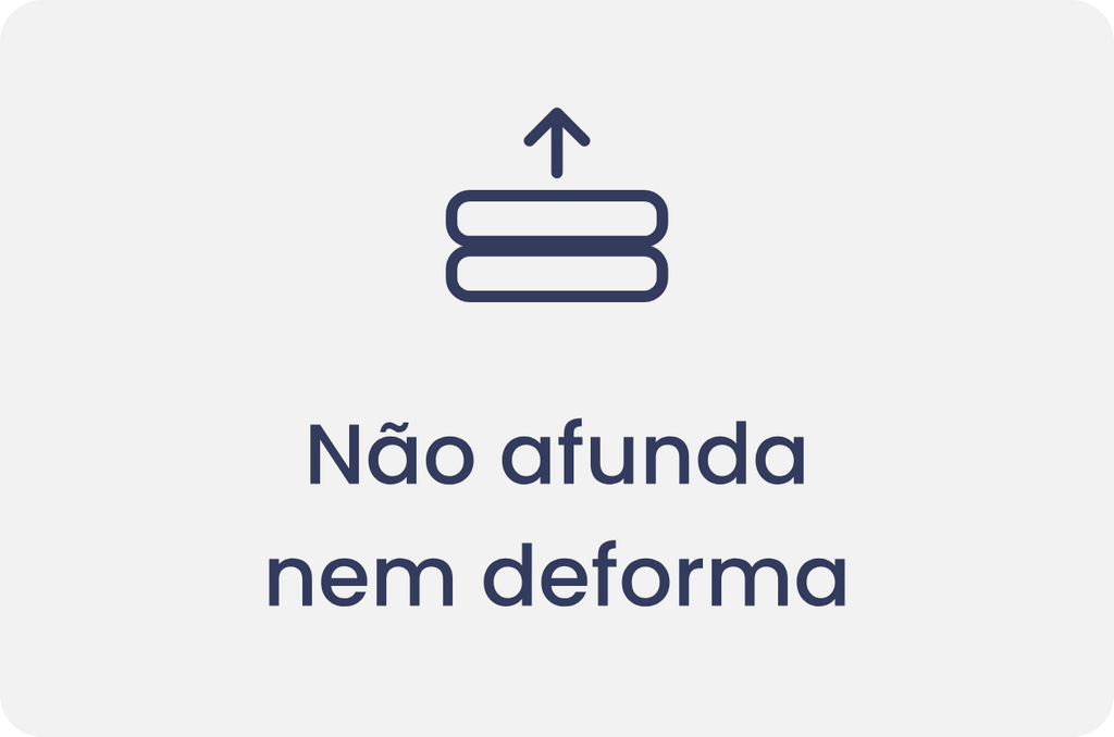 Não afunda nem deforma